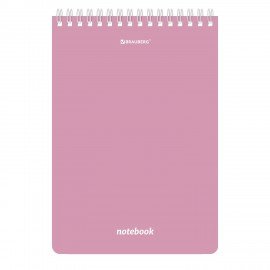 Блокнот А5 146х206мм, 80л, гребень, картон, клетка, BRAUBERG, КС МОРАНДИ, 118553