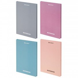 Блокнот А5 134х206мм, 80 л., твердый, клетка, BRAUBERG, МОРАНДИ, 118556