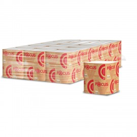 Бумага туалетная FOCUS (T3) Premium, 2-сл, КОМПЛЕКТ 15пач, листовая, 250 листов, V-сл, 5049979/5083735