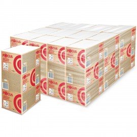 Полотенца бум. 250шт FOCUS (Система H2) Premium, 2-сл белые, КОМПЛЕКТ 15пач, 24х20, Z, 5083775