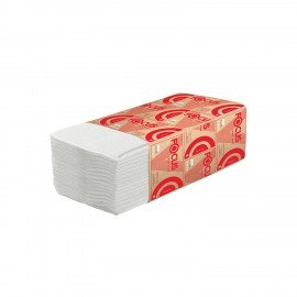 Полотенца бум. 200шт FOCUS (Система H3) Premium, 2-сл, белые, КОМПЛЕКТ 15пач, 23х23см, 5083739