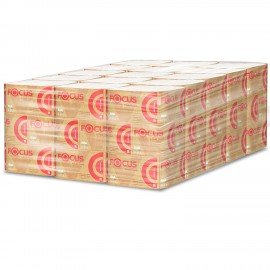 Полотенца бум. 200шт FOCUS (Система H3) Premium, 2-сл,белые, КОМПЛЕКТ 15пач,23х20,5см, 5083740