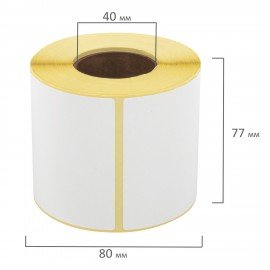 Термоэтикетки ЭКО, 75х120мм, 250 этикеток в ролике, КОМПЛЕКТ 30шт, STAFF, 118598