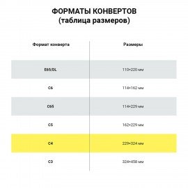 Конверты С4 (229х324мм), отрывная лента, белые, 100г/м2, КОМПЛЕКТ 500шт, STAFF, 118666