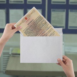 Конверты С4 (229х324мм), отрывная лента, "Куда-Кому", 100г/м2, КОМПЛЕКТ 500шт, STAFF, 118667