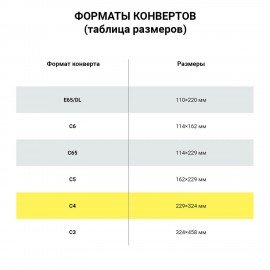 Конверты С4 (229х324мм), отрывная лента, "Куда-Кому", 100г/м2, КОМПЛЕКТ 500шт, STAFF, 118667