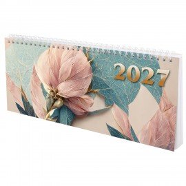 Планинг датированный 2027 285х112мм, STAFF, гребень, картонная обложка, 64 листа, "Нежность", 118707