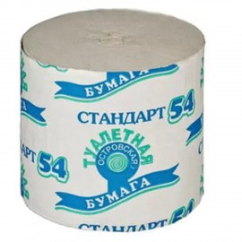 Бумага туалетная бытовая, 54 м, ОСТРОВСКАЯ, без втулки (эконом), ш/к 90257