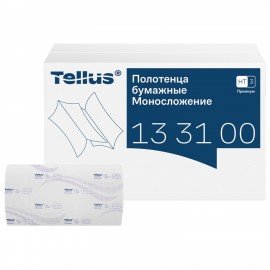 Полотенца бум. 200шт, Tellus/TORK (HT3) ПРЕМИУМ, КОМПЛЕКТ 20пачек, 2-сл, белые, 23х23, 133100