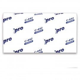 Полотенца бумажные 200 шт, PROtissue (H2) PREMIUM, 2-сл. белые, КОМПЛЕКТ 21 пач, 24х21,5,Z-слож,С442