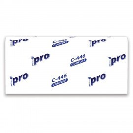 Полотенца бумажные 200 шт, PROtissue (H2) PREMIUM, 1-сл, белые, КОМПЛЕКТ 28 пач,24х21,5, Z-слож,С446