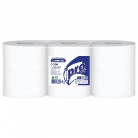 Бумага туалетная 525 метров, PROtissue (T1) COMFORT, 1-слойная, белая, КОМПЛЕКТ 6 рулонов, С350