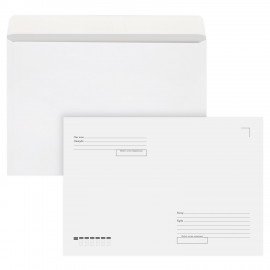 Конверты С4 (229х324мм), отрывная лента, Куда-Кому, 90 г/м2, КОМПЛЕКТ 250 шт., внутренняя запечатка, STAFF, 118891