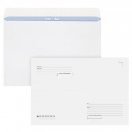 Конверты С4 (229х324мм), отрывная лента, Куда-Кому, 90 г/м2, КОМПЛЕКТ 50 шт., внутренняя запечатка, ОФИСМАГ, 118893