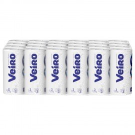 Полотенца бумажные бытовые, спайка 2 шт., 2-х слойные (2х12,5 м), VEIRO (Вейро), белые, 5п22