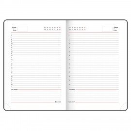 Ежедневник недатированный А5 138x213 мм BRAUBERG "Profile" балакрон, 136 л., красный, 123427