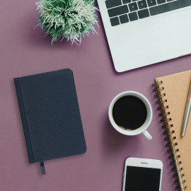 Ежедневник недатированный МАЛЫЙ ФОРМАТ А6 (100х150 мм) BRAUBERG "Select", балакрон, 160 л., темно-синий, 123481