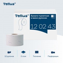 Бумага туалетная 170 метров, TORK (Система T2) PREMIUM, 2-слойная, белая, КОМПЛЕКТ 12 рулонов, 120243
