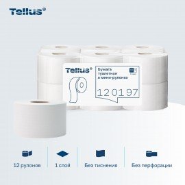 Бумага туалетная 200 метров, TORK (Система T2) UNIVERSAL, 1-слойная, КОМПЛЕКТ 12 рулонов, 120197