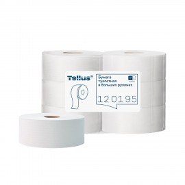 Бумага туалетная 525 метров БОЛЬШОЙ РУЛОН, TORK (Система T1) UNIVERSAL, 1-слойная, КОМПЛЕКТ 6 рулонов, 120195