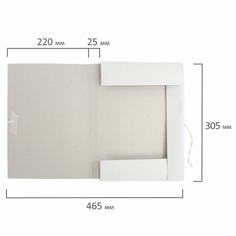 Папка для бумаг с завязками картонная BRAUBERG, гарантированная плотность 300 г/м2, до 200 листов, 124567