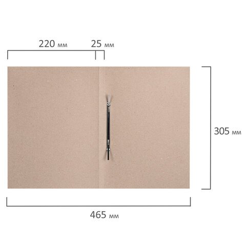 Скоросшиватель картонный STAFF, гарантированная плотность 220 г/м2, до 200 л., 124875