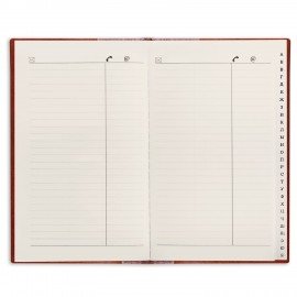 Телефонная книжка А5 (136х202 мм), BRAUBERG "Cayman", комбинированная гладкая и кожа крокодила, 96 л., вырубной алфавит, коричневая, 125130