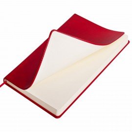 Блокнот БОЛЬШОЙ ФОРМАТ (200х252 мм) В5, BRAUBERG "Income", кожзам, 128 л., клетка, красный, 125205