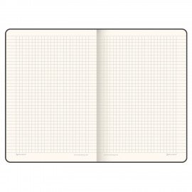 Блокнот А5 (148х218 мм), BRAUBERG "Income", 128 л., гладкий кожзаменитель, клетка, черный, 125208