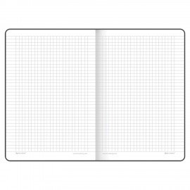 Блокнот А5 (148х218 мм), BRAUBERG "Select", 96 л., балакрон, резинка, клетка, черный, 125211