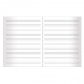 Тетрадь для нот А4, 16 л., обложка мелованный картон, вертикальная, на скобе, BRAUBERG, "Город звуков", 125415