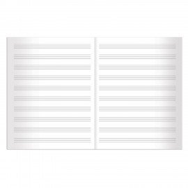 Тетрадь для нот А4, 24 л., BRAUBERG, обложка мелованный картон, вертикальная, на скобе, BRAUBERG, "Музыка", 125417