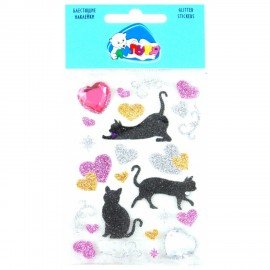 Наклейки "Хрустальные. Сердца и капельки", с европодвесом, ЛИП, RSS003