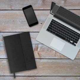 Ежедневник недатированный А5 (148х218 мм) GALANT "Magnetic", кожзам, магнитный клапан, 160 л., черный, 126272