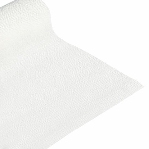 Бумага гофрированная/креповая, 32 г/м2, 50х250 см, белая, в рулоне, BRAUBERG, 126528