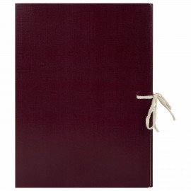 Короб архивный (240х330 мм), 80 мм, 2 завязки, бумвинил, до 700 листов, бордовый, STAFF, 126900