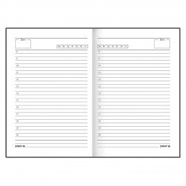 Ежедневник недатированный А5 (145х215 мм), ламинированная обложка, STAFF, 128 л., синий, 127053