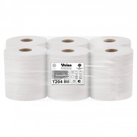 Бумага туалетная 170 м, VEIRO Professional (Система T2), КОМПЛЕКТ 12 шт., Comfort, 2-слойная, T204