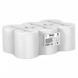 Полотенца бумажные рулонные 150 м, VEIRO (Система H1) COMFORT, 2-слойные, белые, КОМПЛЕКТ 6 рулонов, K203