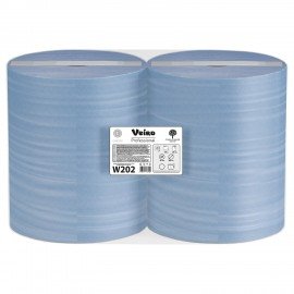 Бумага протирочная VEIRO (Система W1), КОМПЛЕКТ 2 шт., 1000 листов в рулоне, 33х35 см, 2-слойная, Comfort, W202