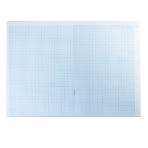 Бумага масштабно-координатная (миллиметровая), скоба, БОЛЬШОЙ ФОРМАТ А3 (295х420 мм), голубая, 8 листов, HATBER, 8Бм3_02285