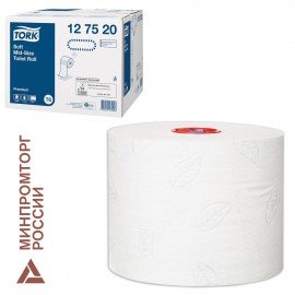 Бумага туалетная 90 м, TORK (Система Т6), комплект 27 шт., Premium, 2-слойная, белая, 127520