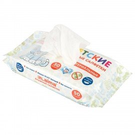 Салфетки влажные 50 шт., ДЕТСКИЕ, антибактериальные, LAIMA "Antibacterial Kids", 128075