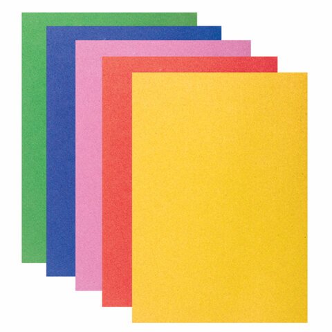 Цветная бумага А4 БАРХАТНАЯ, 5 листов 5 цветов, 110 г/м2, ПИФАГОР, 128971