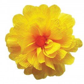 Бумага гофрированная/креповая, 110 г/м2, 50х250 см, желтая, ОСТРОВ СОКРОВИЩ, 129146