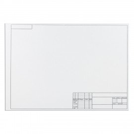 Папка для черчения БОЛЬШАЯ А3, 297х420 мм, 10 л., 160 г/м2, рамка с горизонтальным штампом, ПИФАГОР, 129228