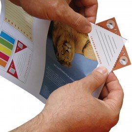 Блок самоклеящийся (стикер) "Стикеры-скрепки", 75х50 мм, 50 листов, европодвес, 7550SKS