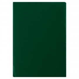 Папка адресная бумвинил с гербом России, формат А4, зеленая, индивидуальная упаковка, STAFF "Basic", 129581