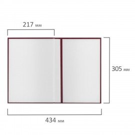 Папка адресная бумвинил "НА ПОДПИСЬ" с гербом России, А4, бордовая, индивидуальная упаковка, STAFF "Basic", 129626