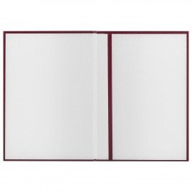 Папка адресная бумвинил "НА ПОДПИСЬ" с гербом России, А4, бордовая, индивидуальная упаковка, STAFF "Basic", 129626